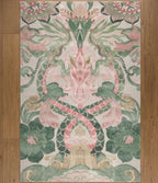 Hand-Tufted Azure Dragon-Bloom Statement Rug