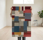 Hand-Tufted Minimalist Colorblock Rug
