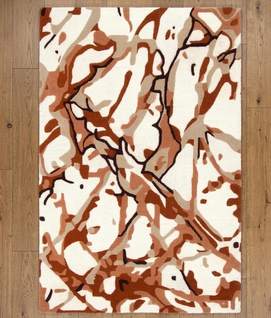 Abstract Hand-Tufted Pattern