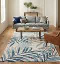 Premium Handtufted Tropical Palm Fronds Area Rug