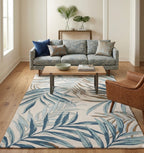 Premium Handtufted Tropical Palm Fronds Area Rug