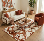 Abstract Hand-Tufted Pattern