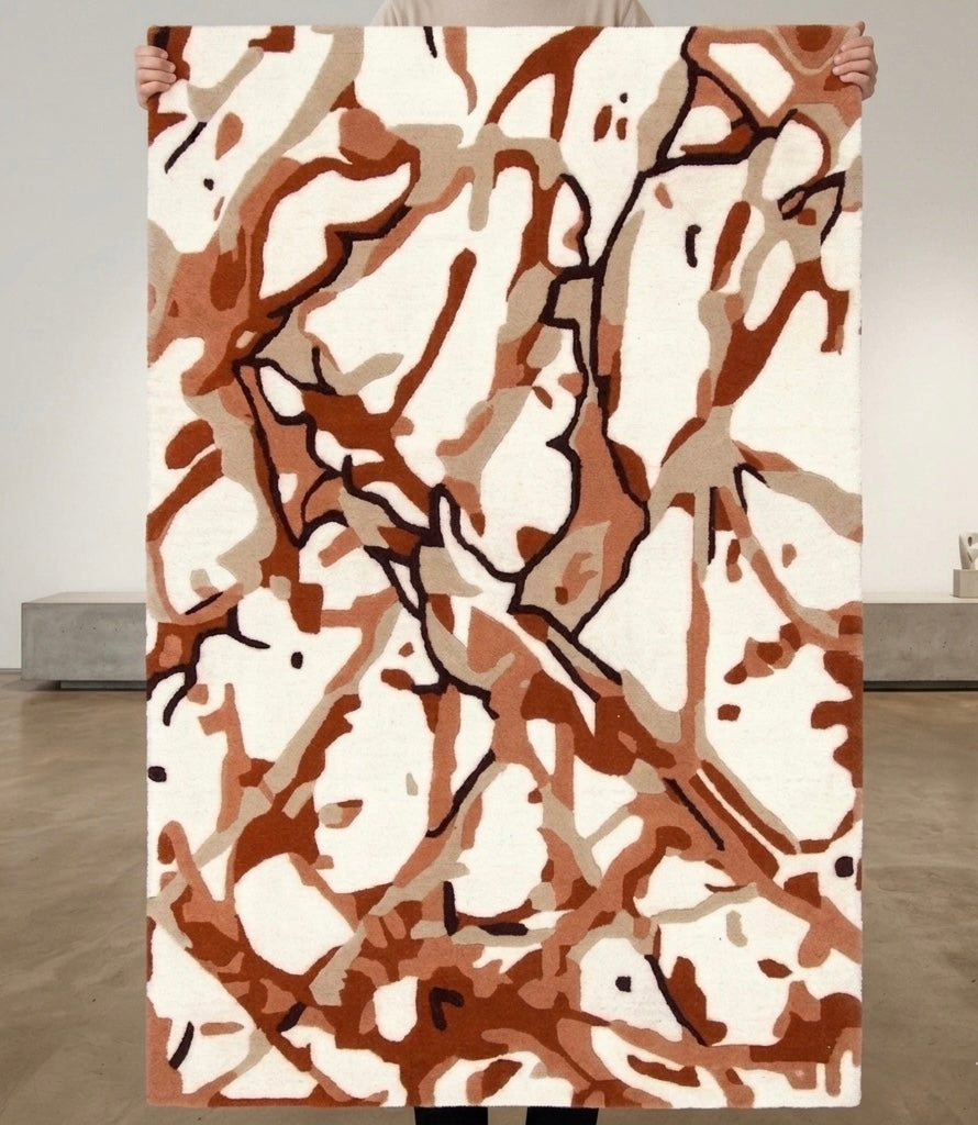 Abstract Hand-Tufted Pattern