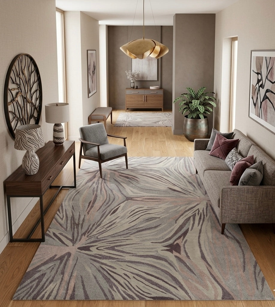 Premium Hand-Tufted Abstract Flow Area Rug