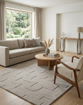 Elegant Hand-tufted Tone-on-Tone Rug