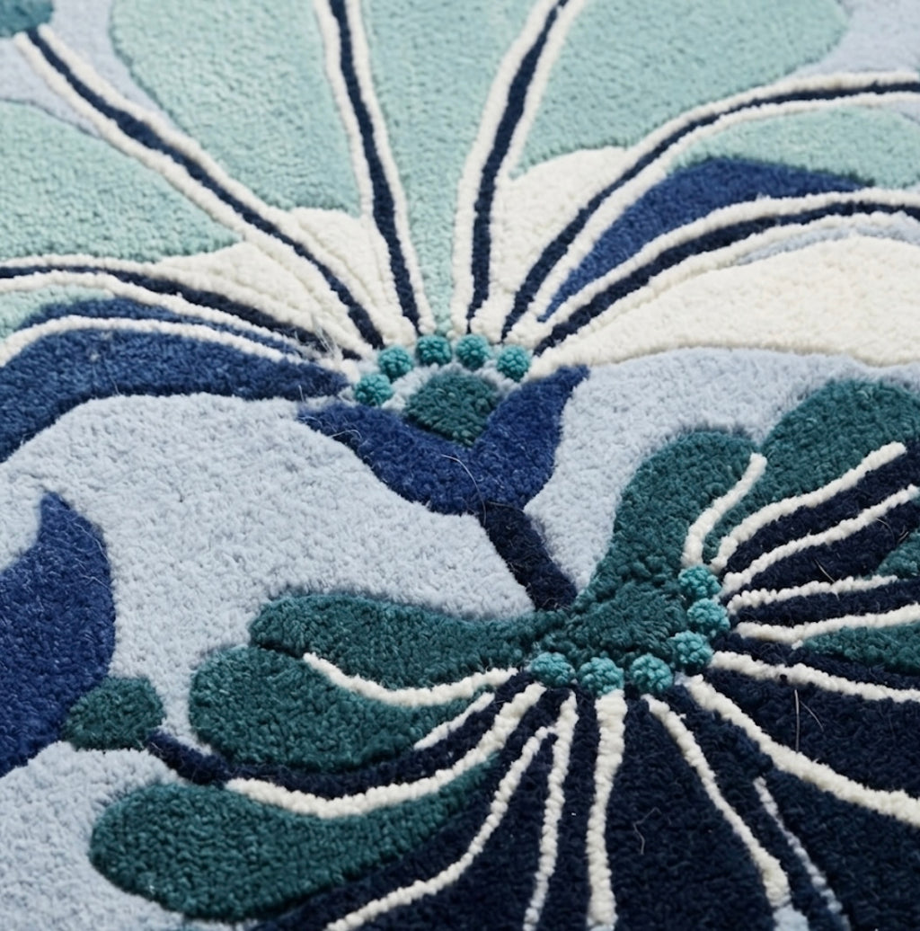 Premium Floral Bloom Hand-Tufted Rug