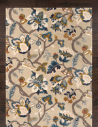 Premium Hand-Tufted Floral Vine Wool Rug