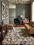 Premium Hand-Tufted Floral Vine Wool Rug