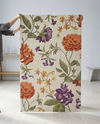 Artistic Hand-tufted Rug with Oversized Peony and Lilac Motifs