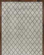 Hand-Tufted Modern Geometric Diamond Pattern Area Rug