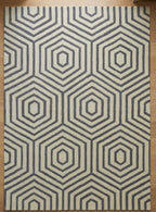 Premium Modern Geometric Hexagon Hand-Tufted Wool Rug