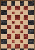 Modern Geometric Checkerboard Hand-tufted Rug
