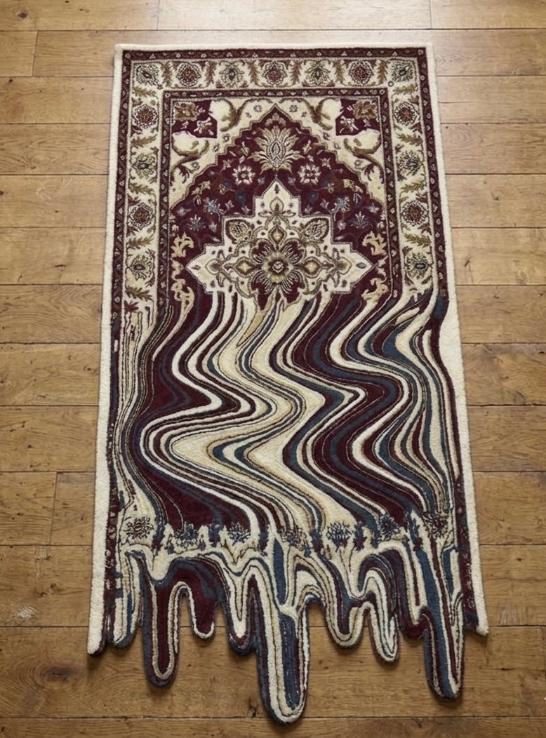 Handtufted Abstract Melting Oriental Art Rug