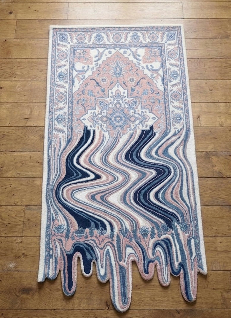 Hand-Tufted Melting Persian Motif Rug