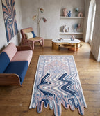 Hand-Tufted Melting Persian Motif Rug