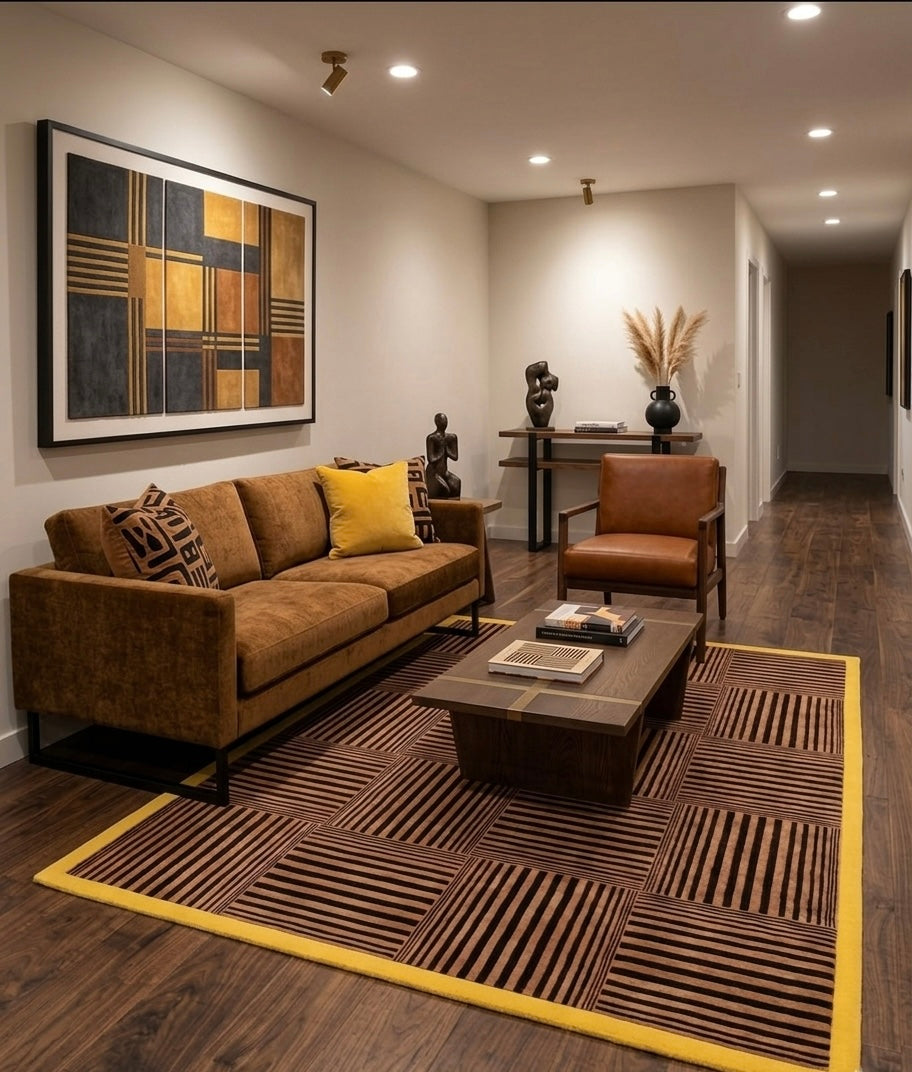 Contemporary Abstract Hand-Tufted Area Rug