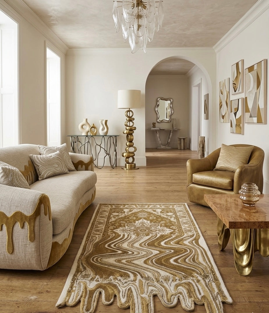 Melting Traditional Hand-Tufted Rug