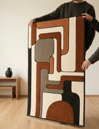 Premium Hand-Tufted Wool Rug with Interlocking Curves