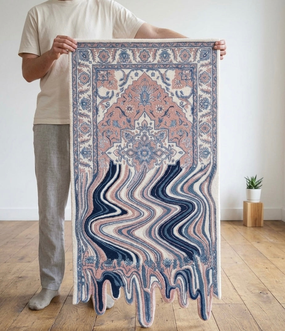Hand-Tufted Melting Persian Motif Rug