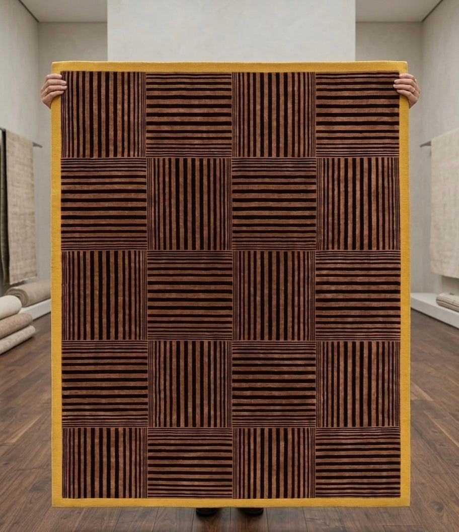 Contemporary Abstract Hand-Tufted Area Rug