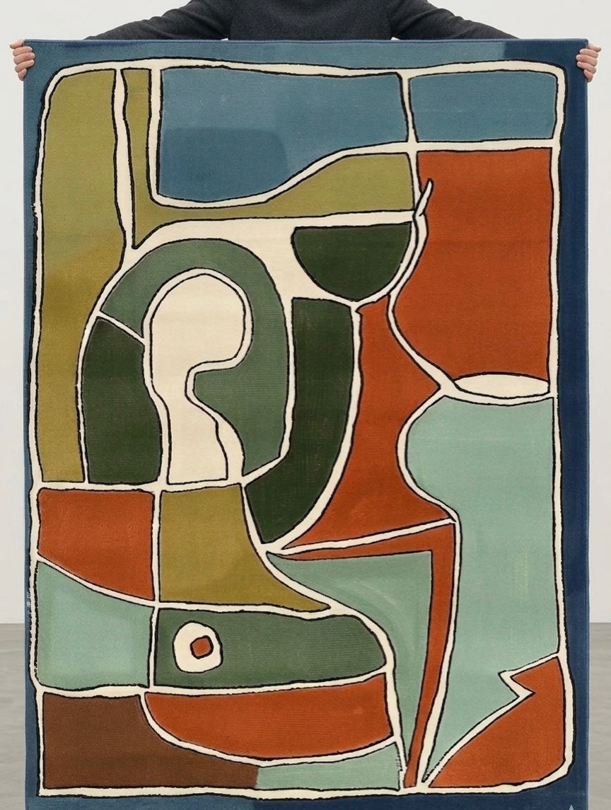 Contemporary Mosaic Handtufted Area Rug
