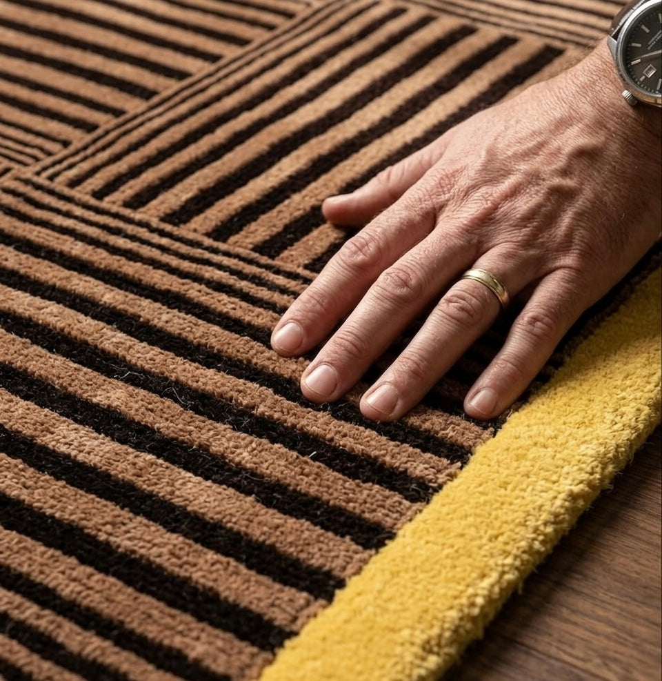 Contemporary Abstract Hand-Tufted Area Rug