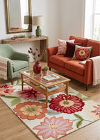 Handtufted Autumnal Bloom Floral Area Rug