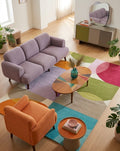 Contemporary Bold Circles Hand-Tufted Wool Rug