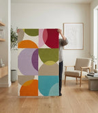 Contemporary Bold Circles Hand-Tufted Wool Rug
