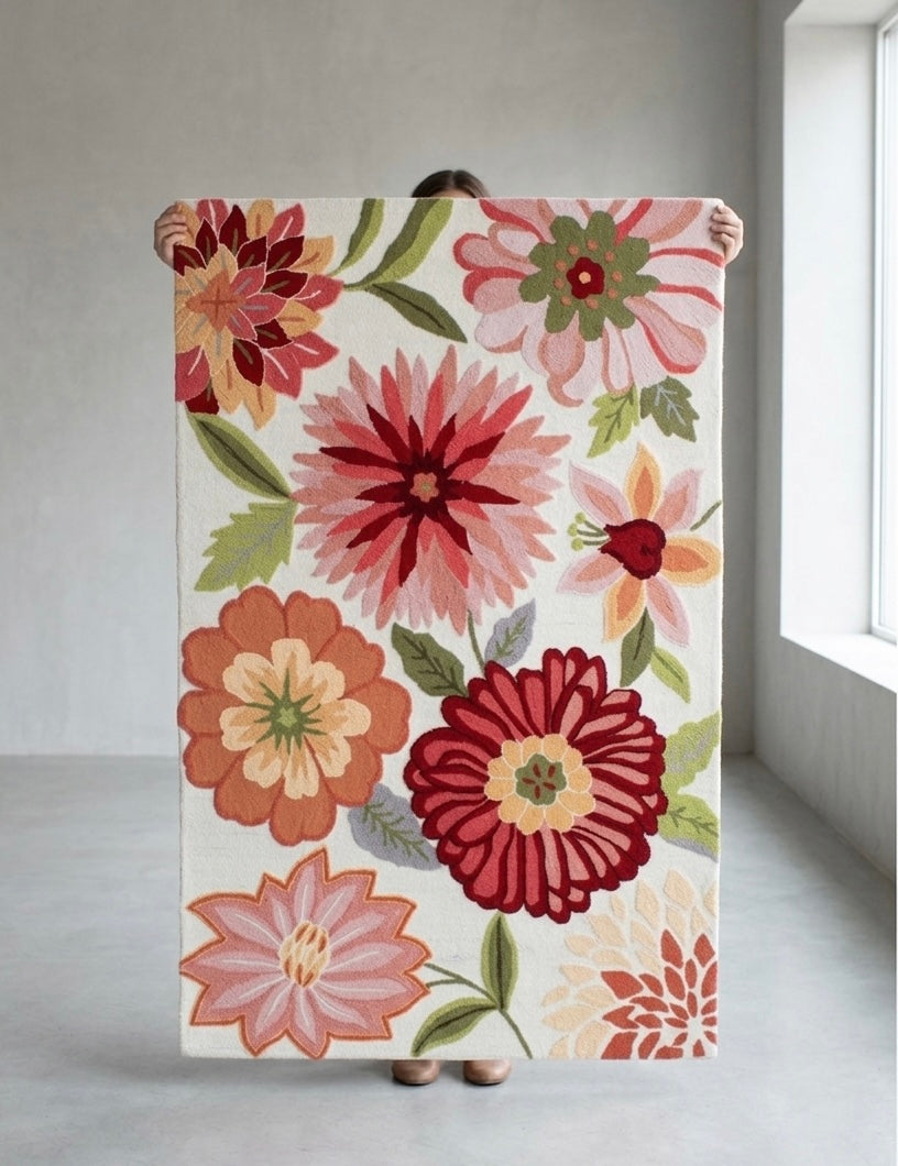 Handtufted Autumnal Bloom Floral Area Rug