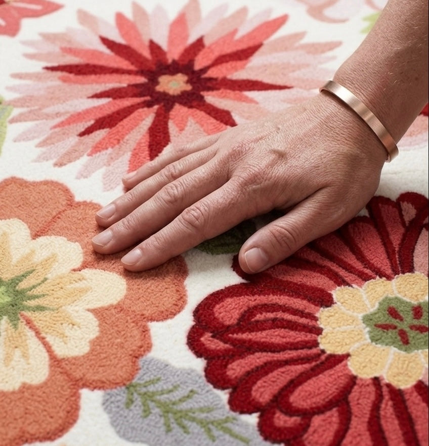 Handtufted Autumnal Bloom Floral Area Rug