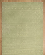 Muted Emerald Hand-Knotted Gabbeh Rug