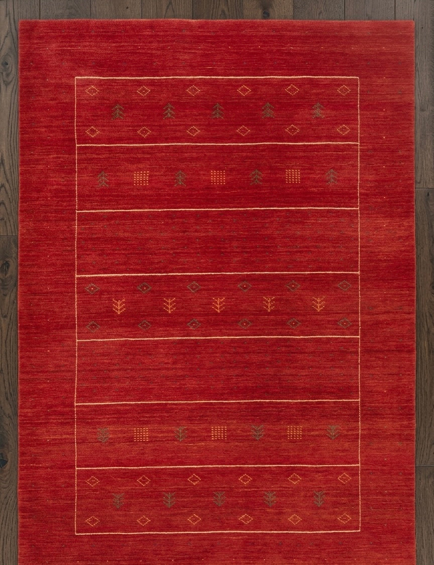 Hand-Knotted Gabbeh Terracotta