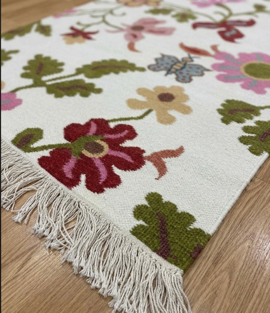 Bohemian Bloom Flatweave Dhurrie Rugs