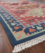 Vibrant Geometric Kilim Area Rug