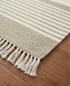 Sand & Salt Linear Flatweave Dhurrie