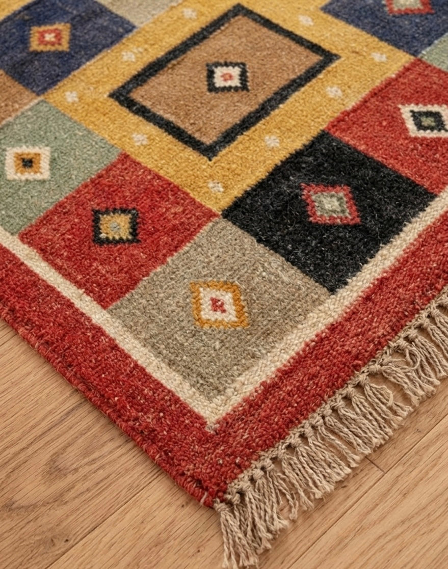Modern Kilim Block Rug