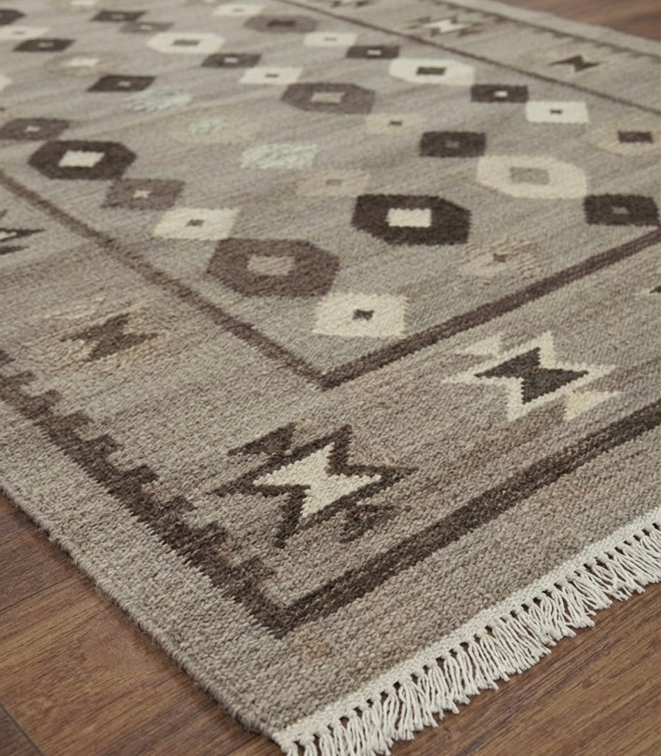 Kilim Geometric Pattern Dhurrie