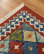 Persian-Style Geometric Kilim Dhurrie