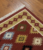 Rustic Nomadic Medallion Kilim Dhurrie