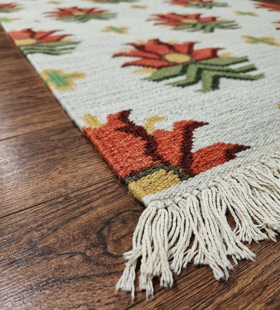 Floral Pop Kilim Dhurrie