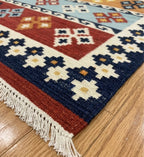 Boho Colorblock Kilim Dhurrie