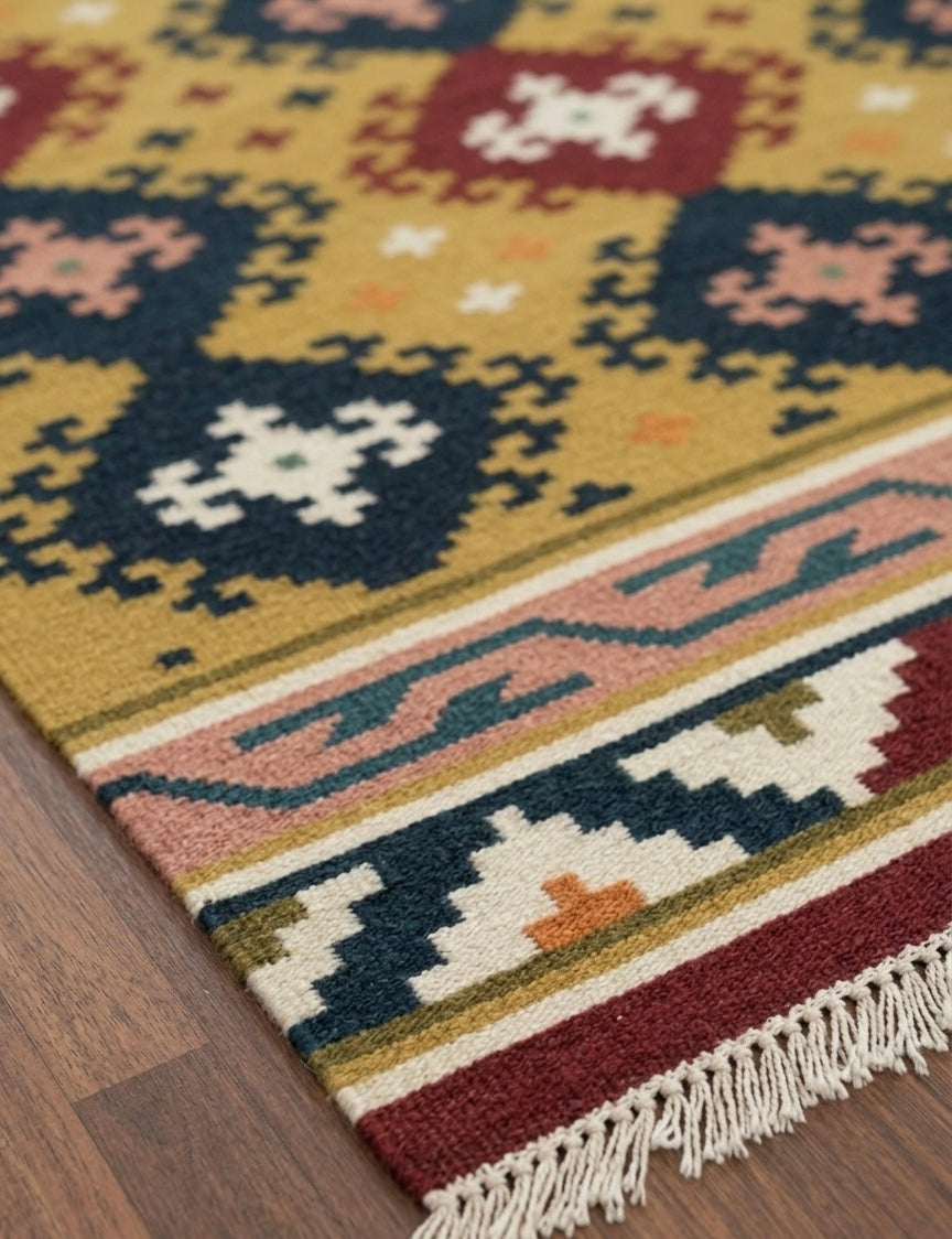 Southwestern Tribal Grid Dhurrie