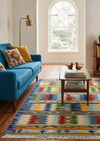 Southwestern Colorburst Kilim Dhurrie