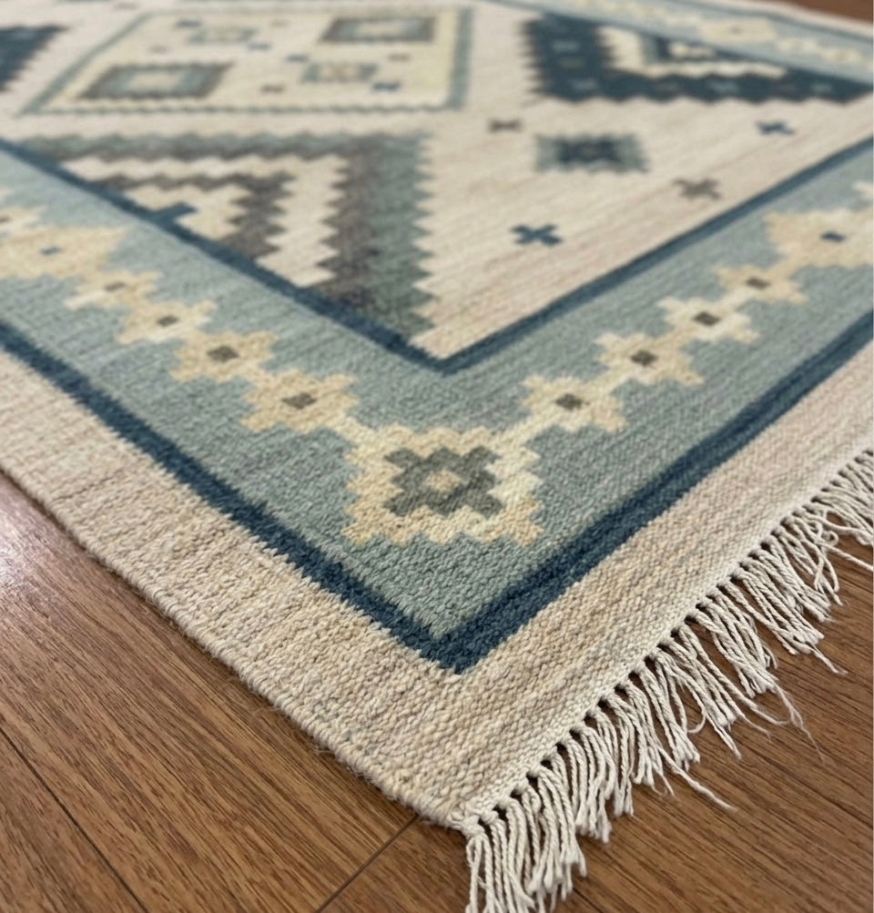 Aqua Diamond Triba Dhurrie