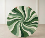 Green & Beige Round Rugs