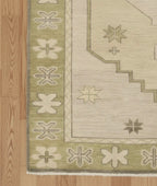 Sage & Cream Geometric Medallion Area Rug