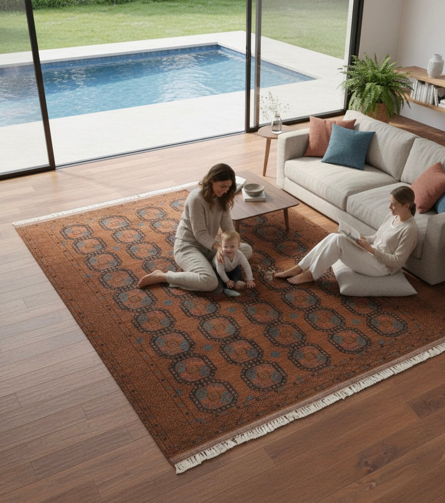 Sienna Lattice Heritage Handknotted Rug