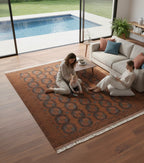 Sienna Lattice Heritage Handknotted Rug