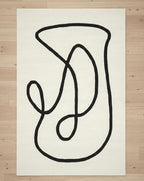 Monoline Canvas Rug